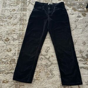 Everlane black corduroy straight leg pants